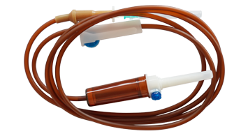 Disposable infusion set with needle (light resistant)